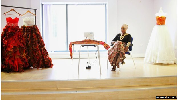 Shukri Hashi studied fashion design before setting up her bridal wear business 